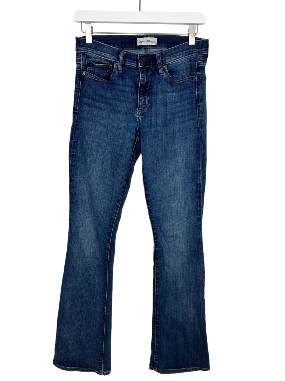 Gap Baby Stretch Boot Cut Jeans Size 28 Regular Medium Indigo Wash
